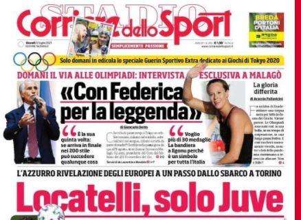 Il Corriere dello Sport in prima pagina: "L'Inter cresce: primo graffio di Calha"