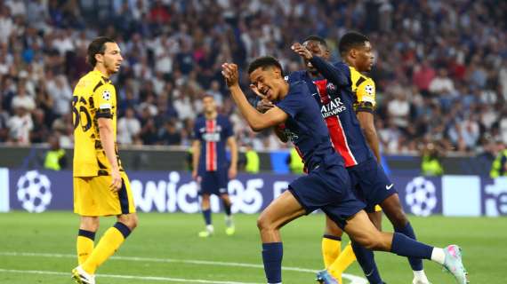 Champions League, i numeri di Psg-Inter: 8,4 mln spettatori medi in total audience
