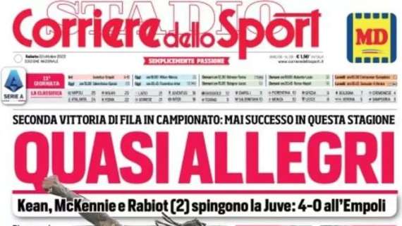 Il Corriere dello Sport sui nerazzurri: "L'Inter va a Firenze per capire se è guarita"