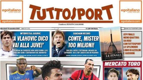 La prima pagina di Tuttosport: "Calcio in TV, la rivolta dei tifosi"