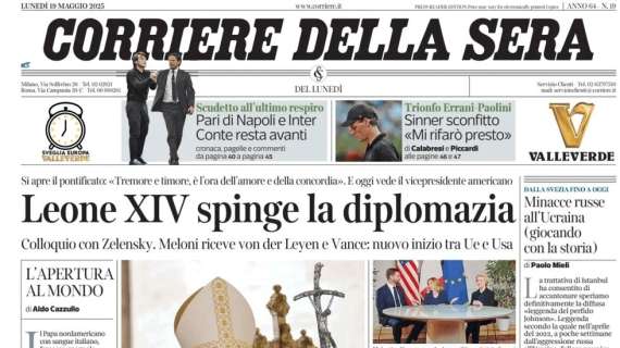 "Inter, sorpasso mancato": l'apertura del Corriere della Sera dopo il pari di San Siro
