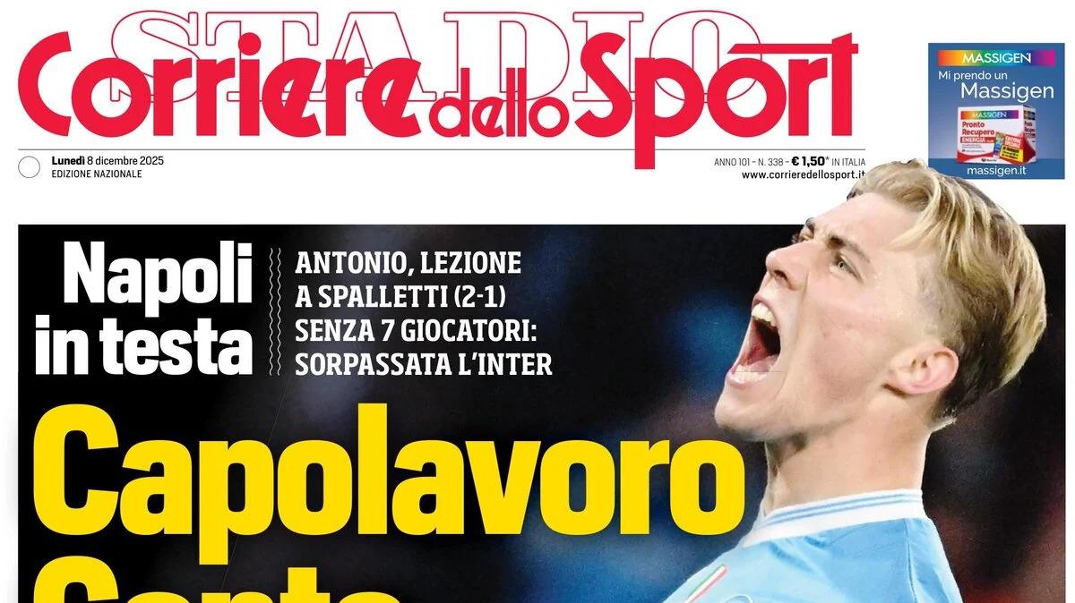 "Polveriera Liverpool, Chivu può scappare. Napoli, capolavoro Conte", la prima pagina del Corriere dello Sport