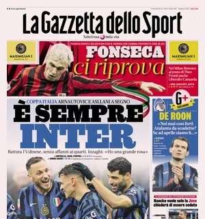 Arnautovic e Asllani, l'Inter batte senza affanni l'Udinese: le prime pagine del 20 dicembre