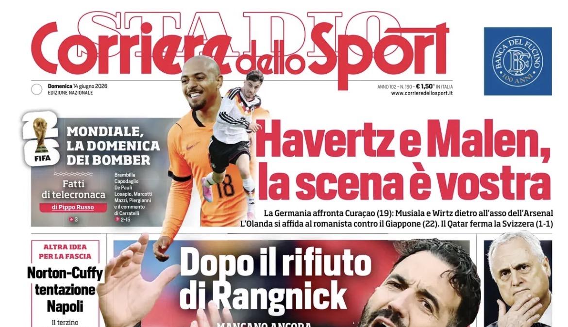 "Da Solet a Jones. Inter, la mano di Chivu: attesa su Palestra". La prima pagina del CdS