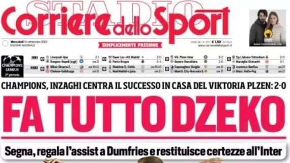L'apertura del Corriere dello Sport: "Fa tutto Dzeko"