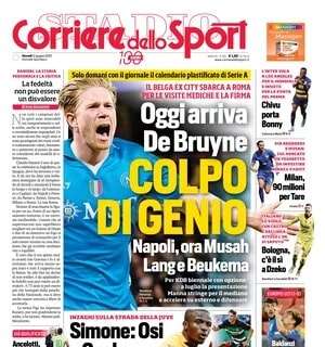 "Chivu porta Bonny, Napoli su Beukema. Inzaghi intralcia la Juve": Corriere dello Sport in prima pagina
