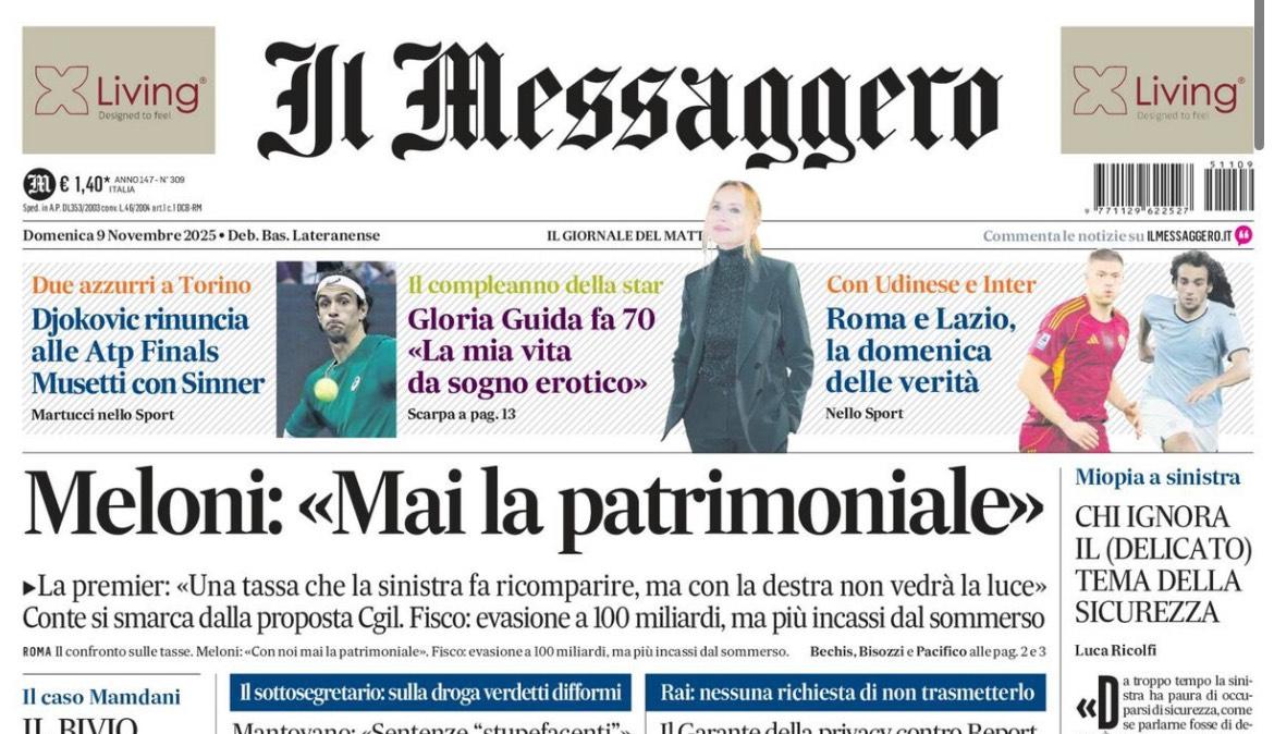"La carica di Sarri: voglio 25 folli". L'apertura de Il Messaggero in vista dell'Inter