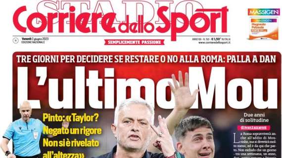 Il Corriere dello Sport in prima pagina: “L’Uefa indaga sull’arbitro di City-Inter”