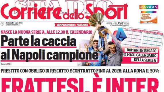 L’apertura del Corriere dello Sport: "Frattesi, è Inter: contratto fino al 2028"