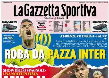 La Gazzetta dello Sport in prima pagina: "Roba da pazza Inter"