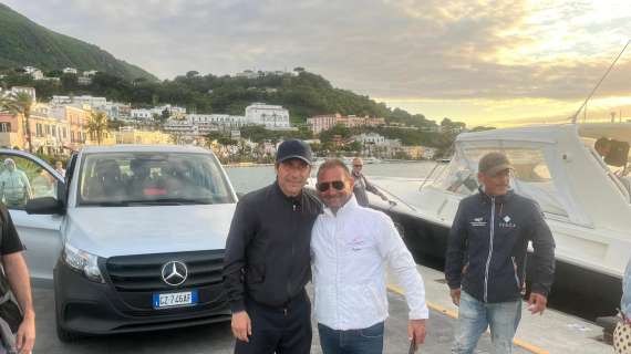 Napoli, Conte a Ischia per il compleanno di De Laurentis