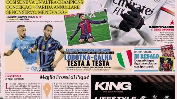 Incubo Milan, la Juve pensa a Conte e Gasperini. Bestemmia Lautaro, c'è l'audio: la prima pagina della Gazzetta