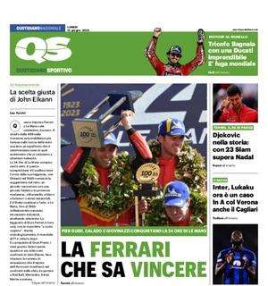 Dilemma belga, Qs in prima pagina: "Inter, scoppia il caso Lukaku"