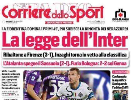 L'apertura del Corriere dello Sport: "La legge dell'Inter"