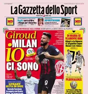 L'apertura della Gazzetta: "Lukaku si fa in due, ok in coppia con Dzeko"