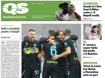 Il QS in prima pagina: "Inter perfetta, un 2021 d'oro"