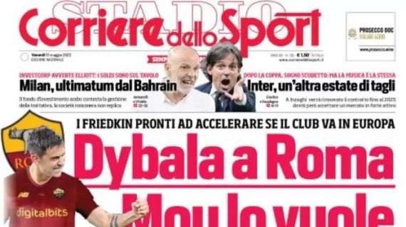 Il Corriere dello Sport in prima pagina: "Inter, un'altra estate di tagli"