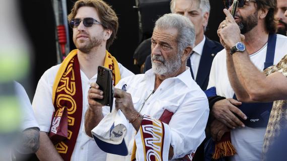 Che ci fa Mel Gibson all'Olimpico? Gasperini: "Per la mia generazione è un idolo"