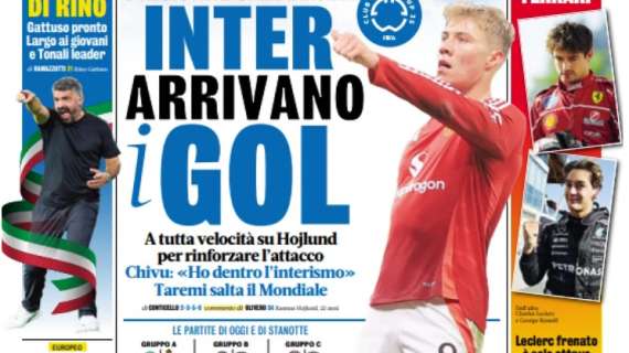 "Inter a tutta velocità su Hojlund": la prima pagina de La Gazzetta dello Sport