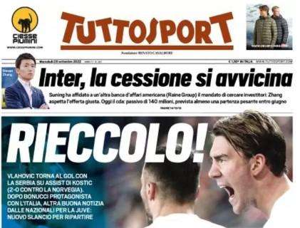  Tuttosport in prima pagina: "Inter, la cessione si avvicina"