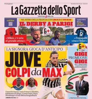 La Gazzetta in apertura: "Il derby a Parigi". Thuram ci crede: "Tranquilli, vince l'Inter"