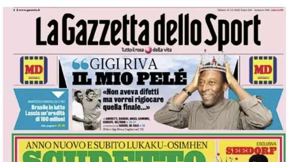 La Gazzetta dello Sport: "Lukaku, è l'ora: nel mirino rimonta e prestito-bis"