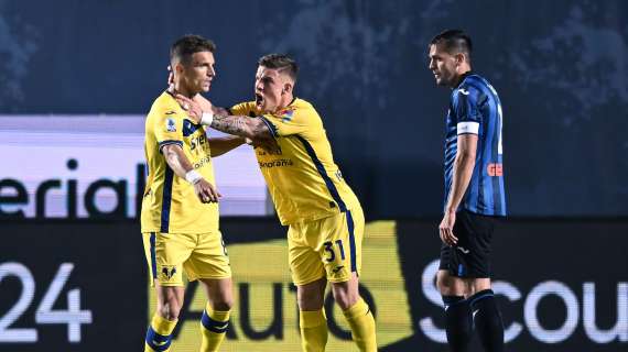 L'Hellas Verona riprende l'Atalanta, da 0-2 a 2-2 al Gewiss Stadium