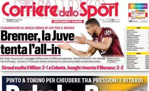 Il CorSport in apertura: "Dybala-Roma a oltranza. Bremer, la Juve tenta l'all-in"