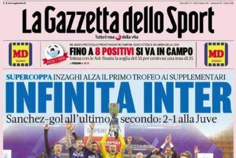 La Gazzetta dello Sport in apertura: "Infinita Inter"