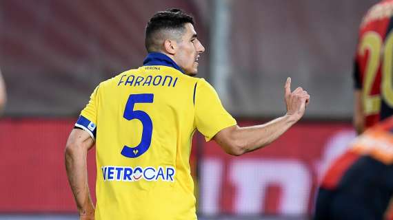 Ci riprova il Verona: Faraoni stoppa e tira, Brozovic devia in angolo