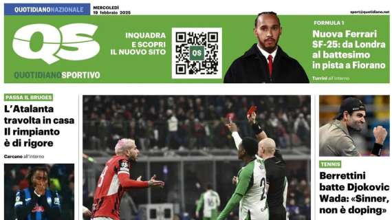 Non è un'Inter per giovani, Oaktree svolta. La prima pagina del QS - Quotidiano Sportivo