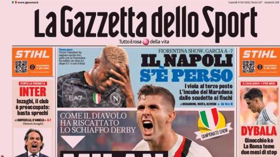 La Gazzetta dello Sport in apertura: "Inzaghi, il club è preoccupato: basta sprechi"