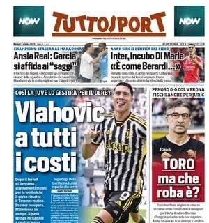 La prima pagina di Tuttosport - Inter, incubo Di Maria: "È come Berardi"