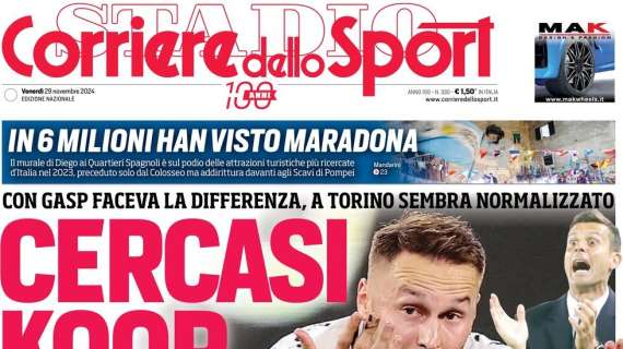 Cercasi Koopmeiners, Zielinski invece si è già preso l'Inter: la prima pagina de Il Corriere dello Sport