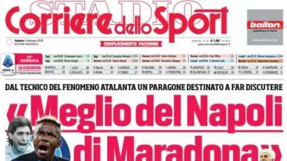 L'apertura del Corriere dello Sport: "Giroud e Lautaro, ancora contro dopo Mondiale e Supercoppa"