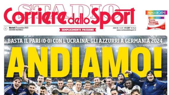 Il Corriere dello Sport in prima pagina: "È Juve-Inter anche per Thuram jr"