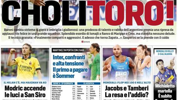 Confronti e alta tensione, il primo a pagare è Sommer. Tuttosport in prima pagina sul momento dell'Inter