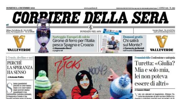 Il CorSera su Napoli-Inter: "Attacchi da sogno, i nerazzurri provano a sfatare il tabù"