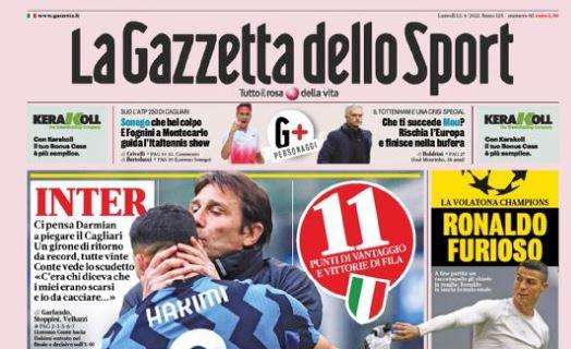 L'apertura de La Gazzetta dello Sport: "Saluti e baci. Ci pensa Darmian"