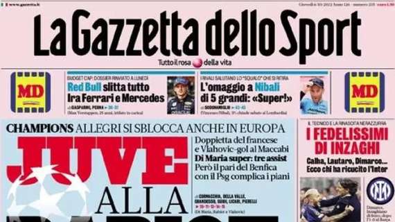 La prima pagina della Gazzetta: "I fedelissimi di Inzaghi. Ecco chi ha ricucito l'Inter"