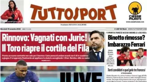 L'apertura di Tuttosport: "Occasione Thuram, ma occhio alla Juve"