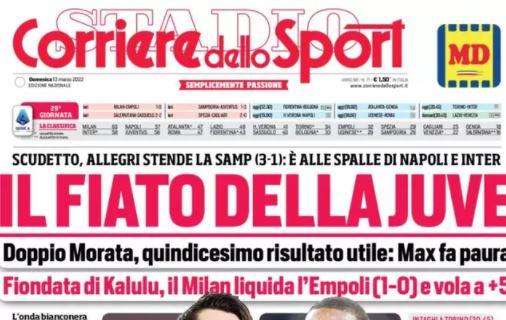 La prima pagina de Il Corriere dello Sport: "Lautaro è carico Brozo non ce la fa"