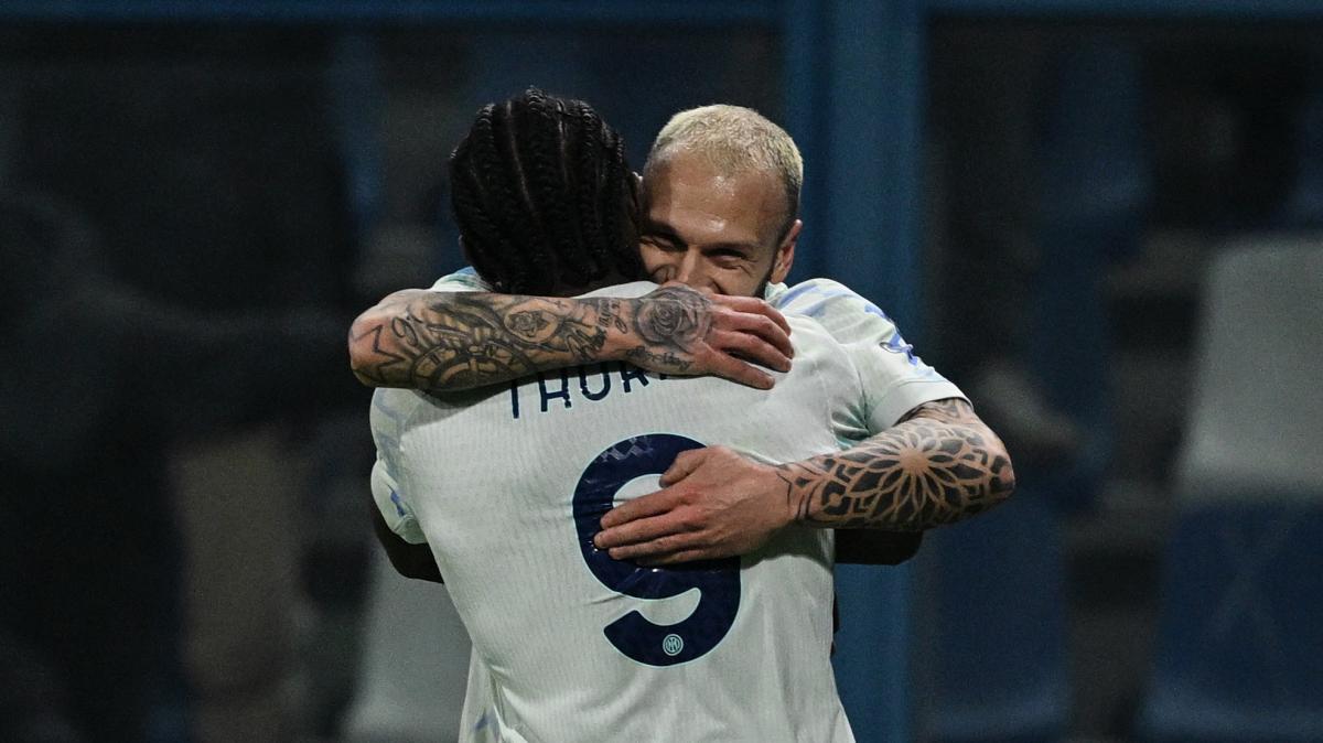 La zuccata di Thuram sul cioccolatino confezionato da Dimarco. Inter avanti e a -1 dallo scudetto