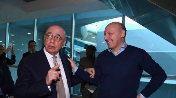 Tra campo e mercato, oggi l'ennesimo incontro tra due amici: Marotta e Galliani