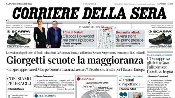 Corriere della Sera: "Inter e Juve, il duello continua anche con qualche stella di meno"