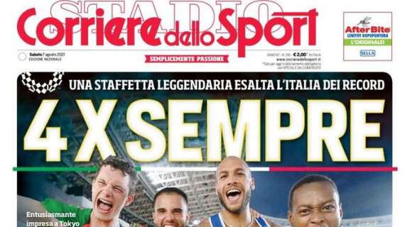 Il Corriere dello Sport in apertura: "Messi-PSG: è fatta. Lukaku, il Chelsea rilancia"