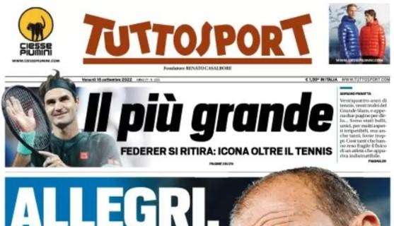 L'apertura di Tuttosport: "Allegri, comincia a correre". La Juve non considera l'esonero