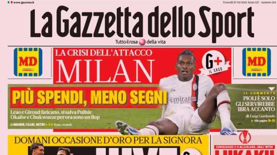 La Gazzetta dello Sport apre con la lotta al primo posto: "Inter, insidia Roma. La Juve può scappare"