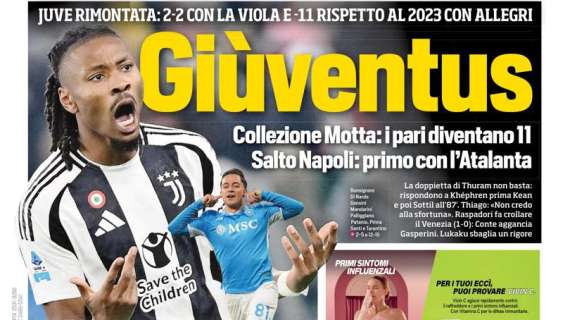 "Giùventus, collezione Motta": la prima pagina del Corriere dello Sport affossa la Juve