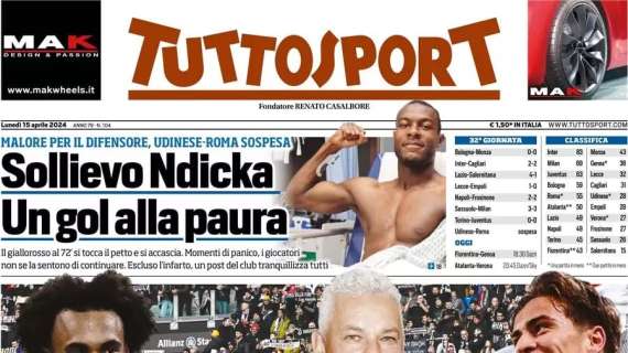 L'Inter si incarta e ora è obbligata a vincere. La prima pagina di Tuttosport